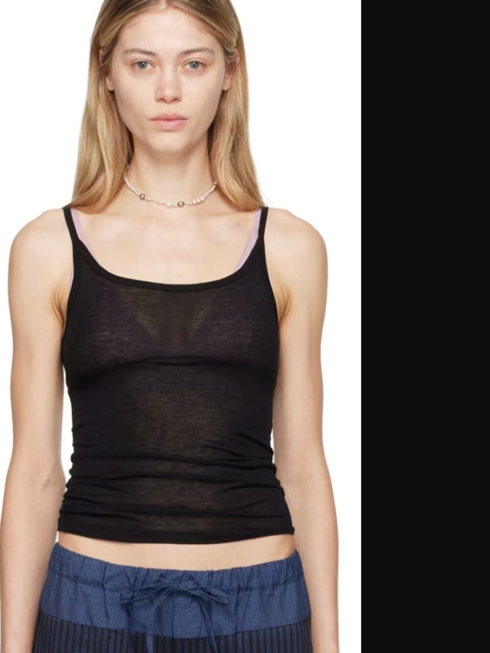 NWT Baserange Black Bamboo Lyocell Tank Top XS Black